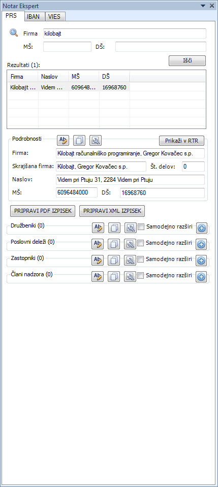 Notar Ekspert - stranski pano - PRS