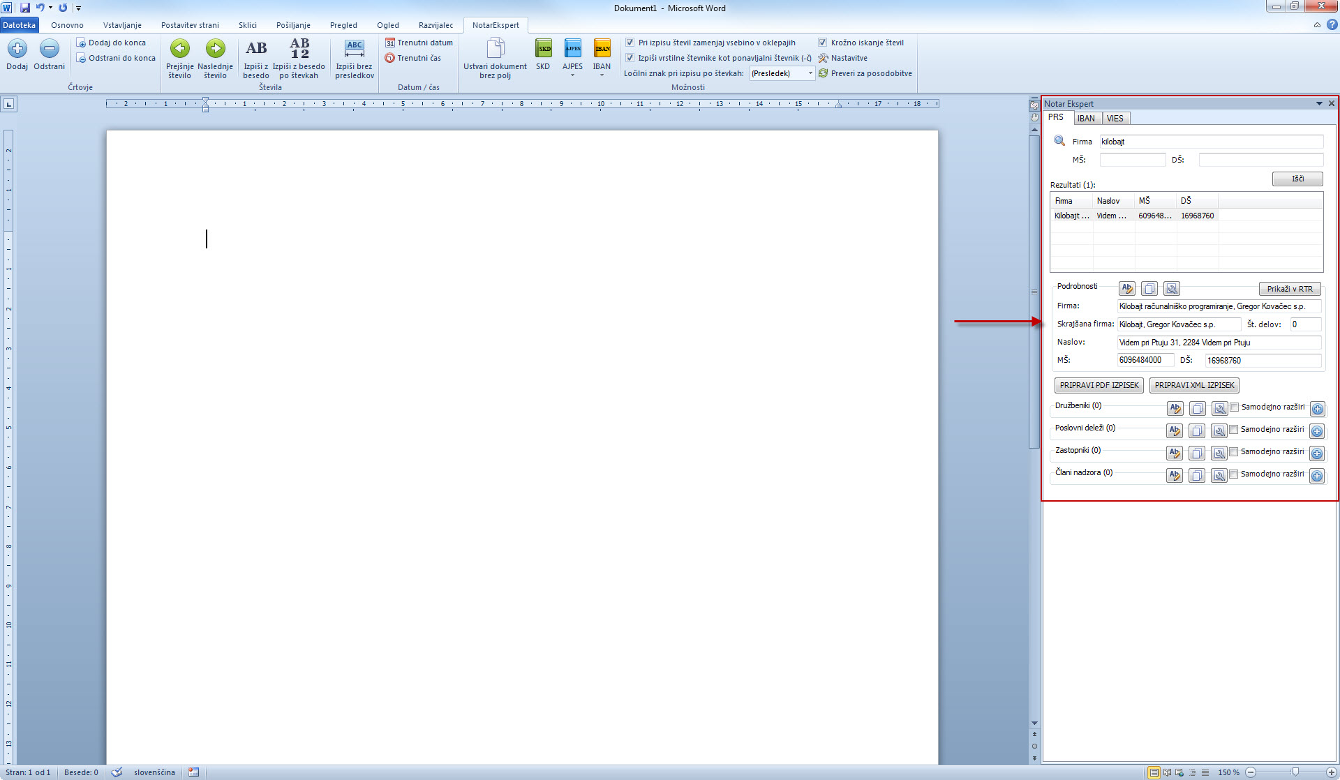 Notar Ekspert - stranski pano Notar Ekspert - stranski pano